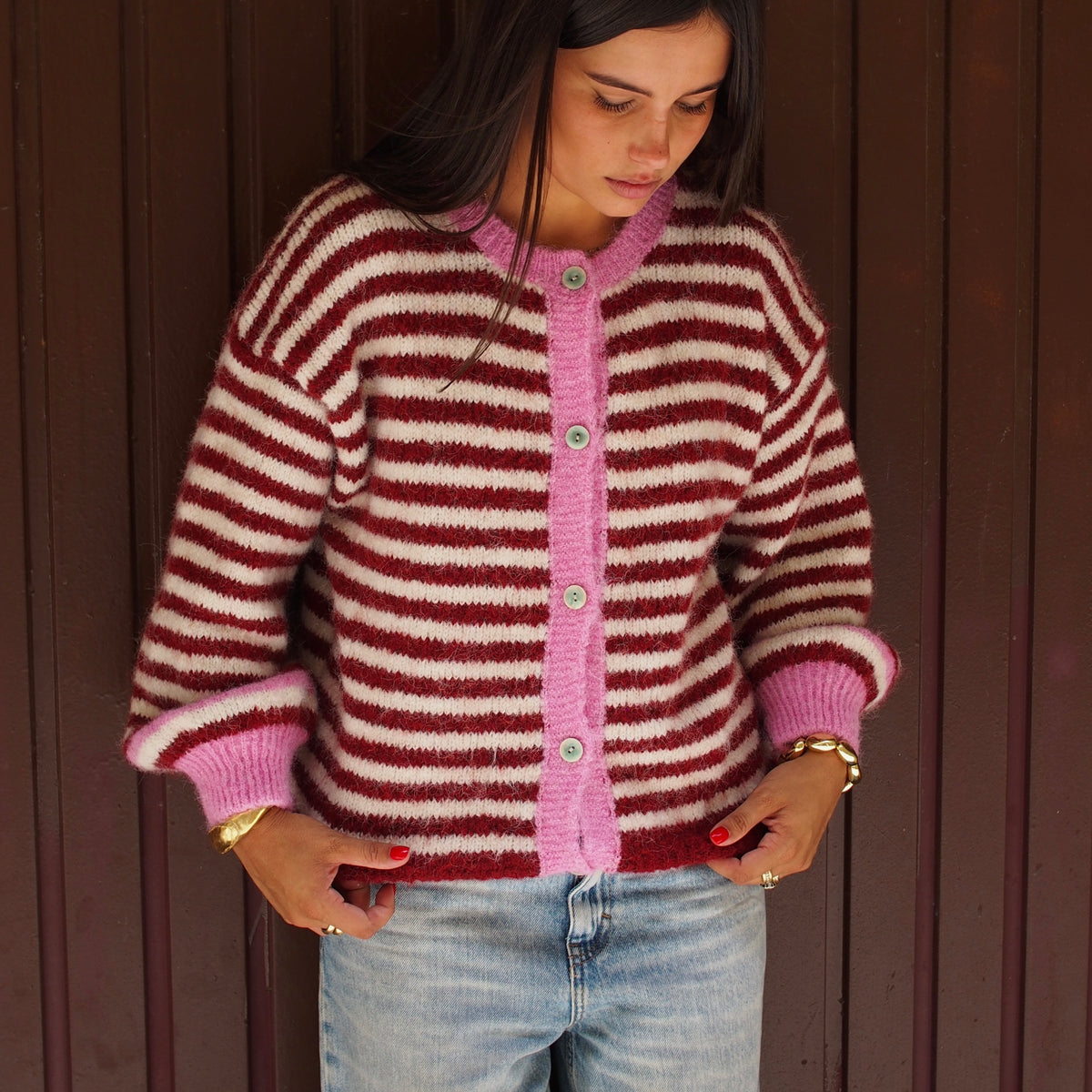 Gilet Colette bordeaux